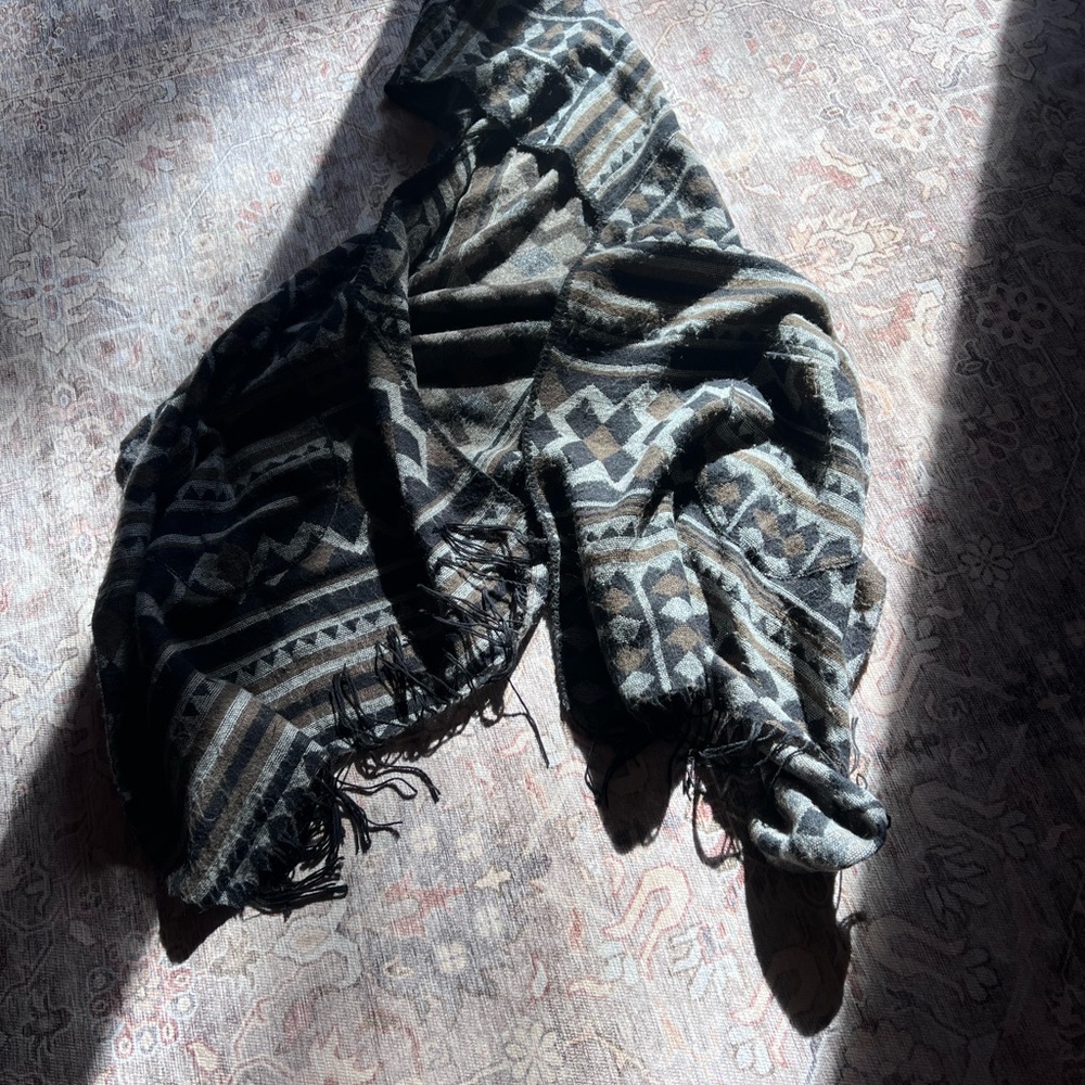 Urban Outfitters over the shoulder hooded poncho/shawl